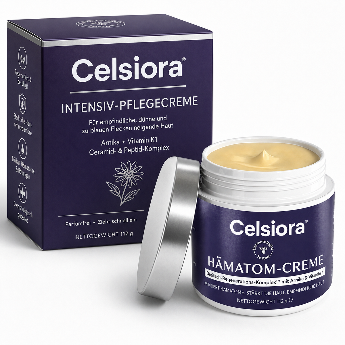 👩‍⚕️🌷 Celsiora® Intensiv-Pflegecreme für empfindliche, zu blauen Flecken neigende Haut