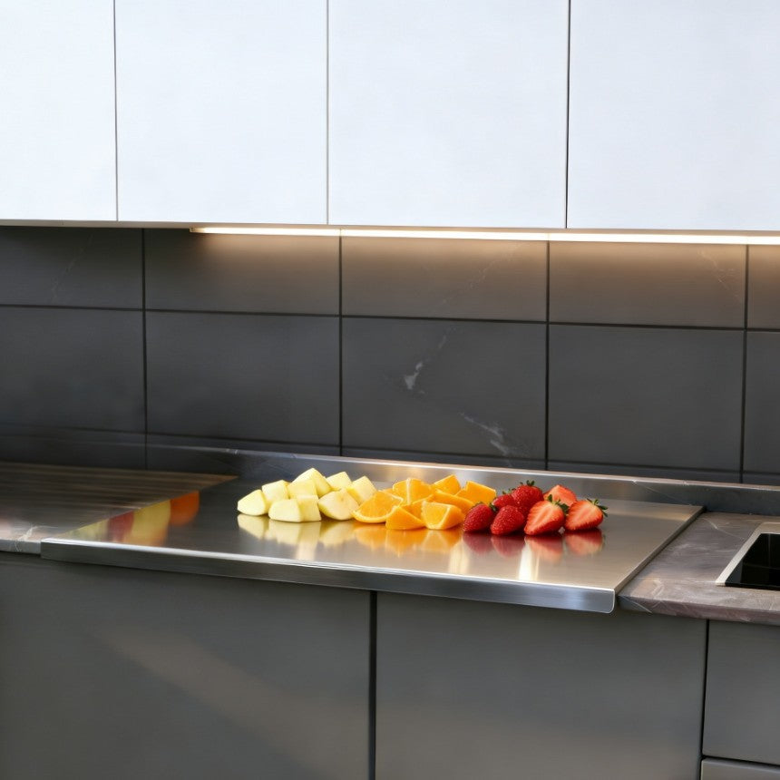 Food-Grade Stainless Steel Kneading Board & Countertop Splatter Guard