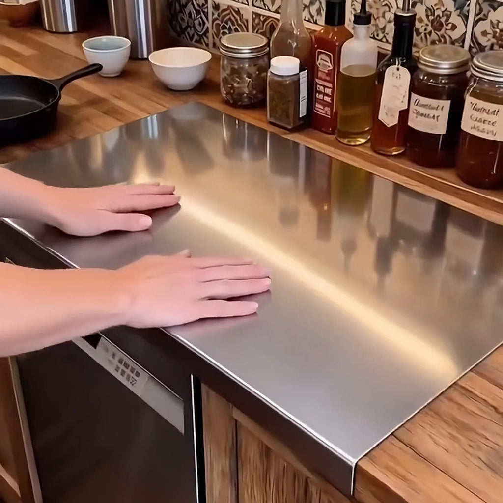 Food-Grade Stainless Steel Kneading Board & Countertop Splatter Guard