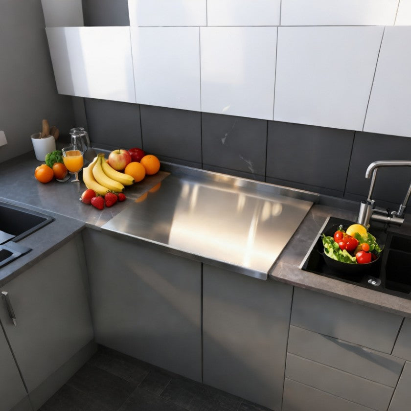 Food-Grade Stainless Steel Kneading Board & Countertop Splatter Guard