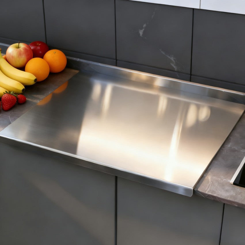 Food-Grade Stainless Steel Kneading Board & Countertop Splatter Guard