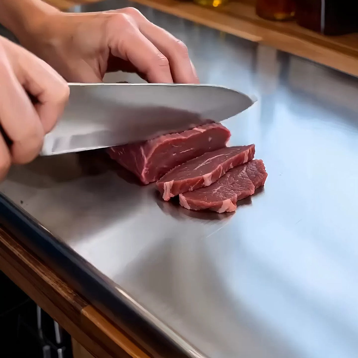Food-Grade Stainless Steel Kneading Board & Countertop Splatter Guard
